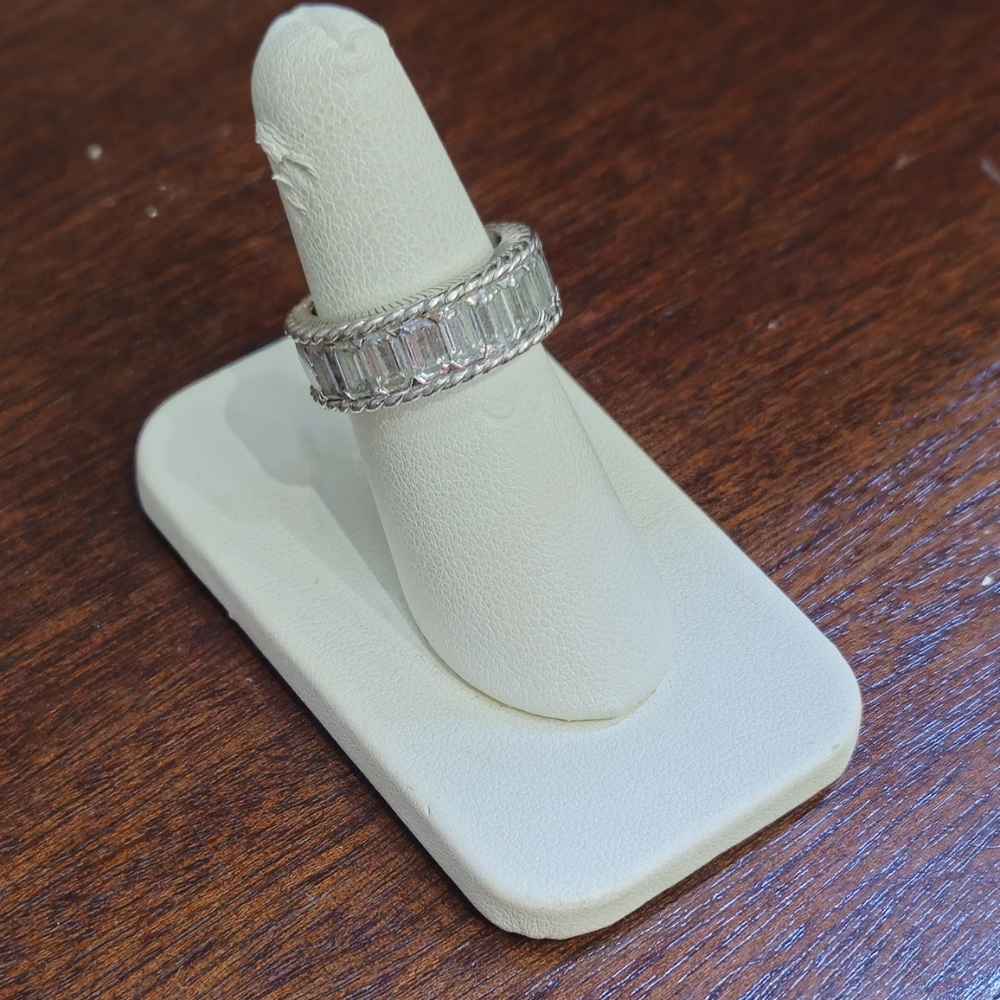 Judith Ripka Sterling  Silver and Diamonique Ring